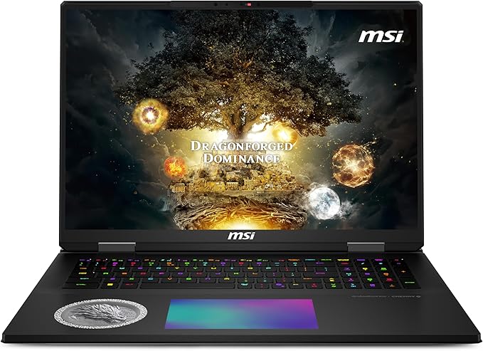 MSI Titan 18 HX Dragon Edition Norse Myth A2XWIG Core Ultra 9 RTX 5080 16GB Graphics 64GB RAM 4TB SSD AI Gaming Laptop - Image 1