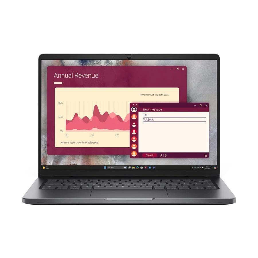 Dell Pro 14 PC14250 Series 2 Intel Core Ultra 7 255U 16GB RAM, 512GB SSD 14 Inch FHD+ WUXGA Display Magnetite Laptop - Image 1