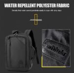 Arctic Hunter B00346 Waterproof Laptop Travel Black Backpack - Image 6