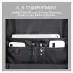 Arctic Hunter B00346 Waterproof Laptop Travel Black Backpack - Image 3