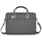 WIWU Minimalist 15.6-inch Gray Laptop Bag with Detachable Shoulder Strap