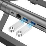 WiWU A821CH Laptop Stand Hub 8 in 1 USB-C Docking Station - Image 4